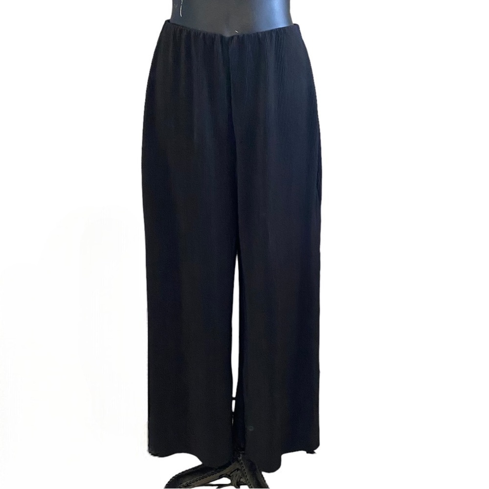 Jack by BB Dakota Black Accordion Wideleg Pants Size Medium